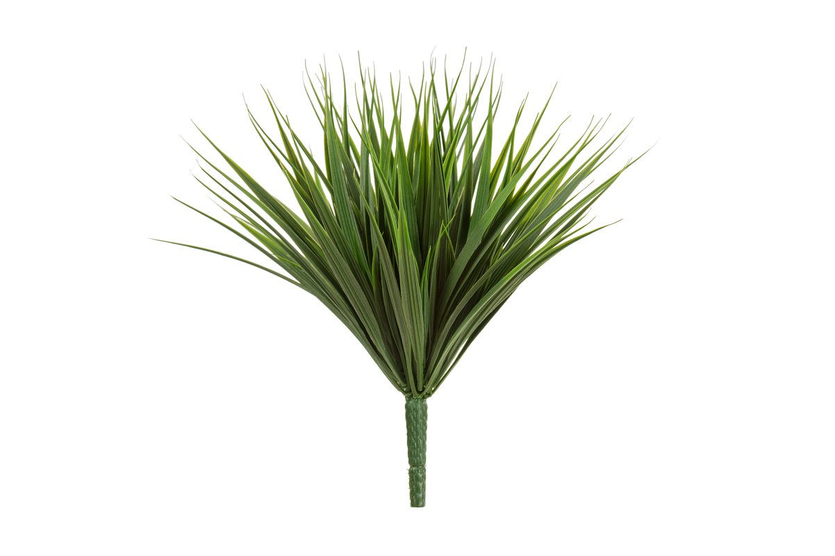 Трава Литл Сворд куст искусственный зеленый 20 см