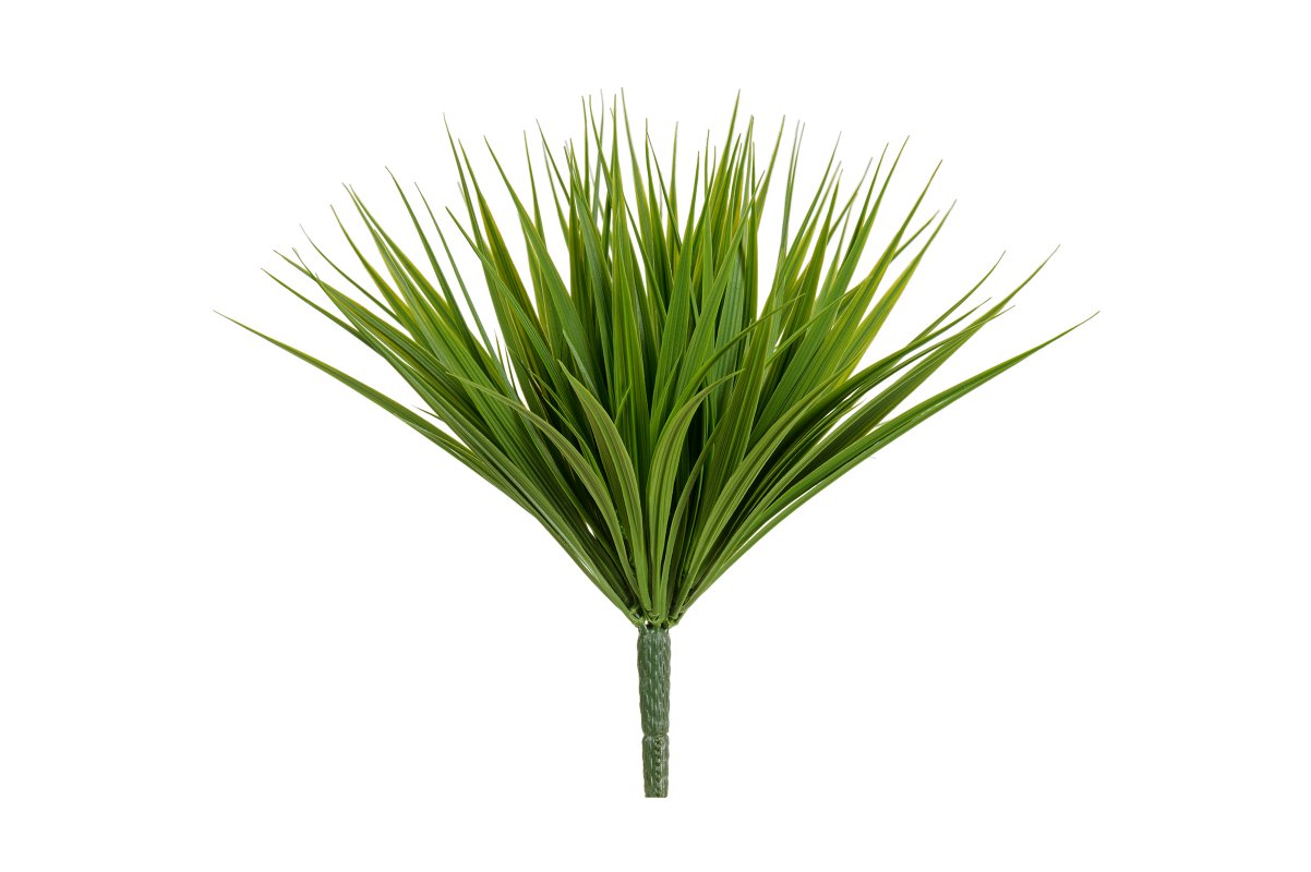 Трава Литл Сворд куст искусственный зеленый микс 20 см