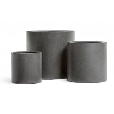 Кашпо Treez Effectory Beton цилиндр тёмно-серый бетон от 31 до 51 см