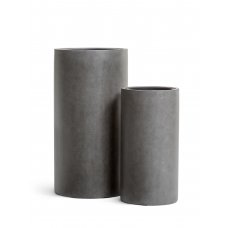 Кашпо Treez Effectory Beton высокий цилиндр темно серый бетон от 60 до 80 см