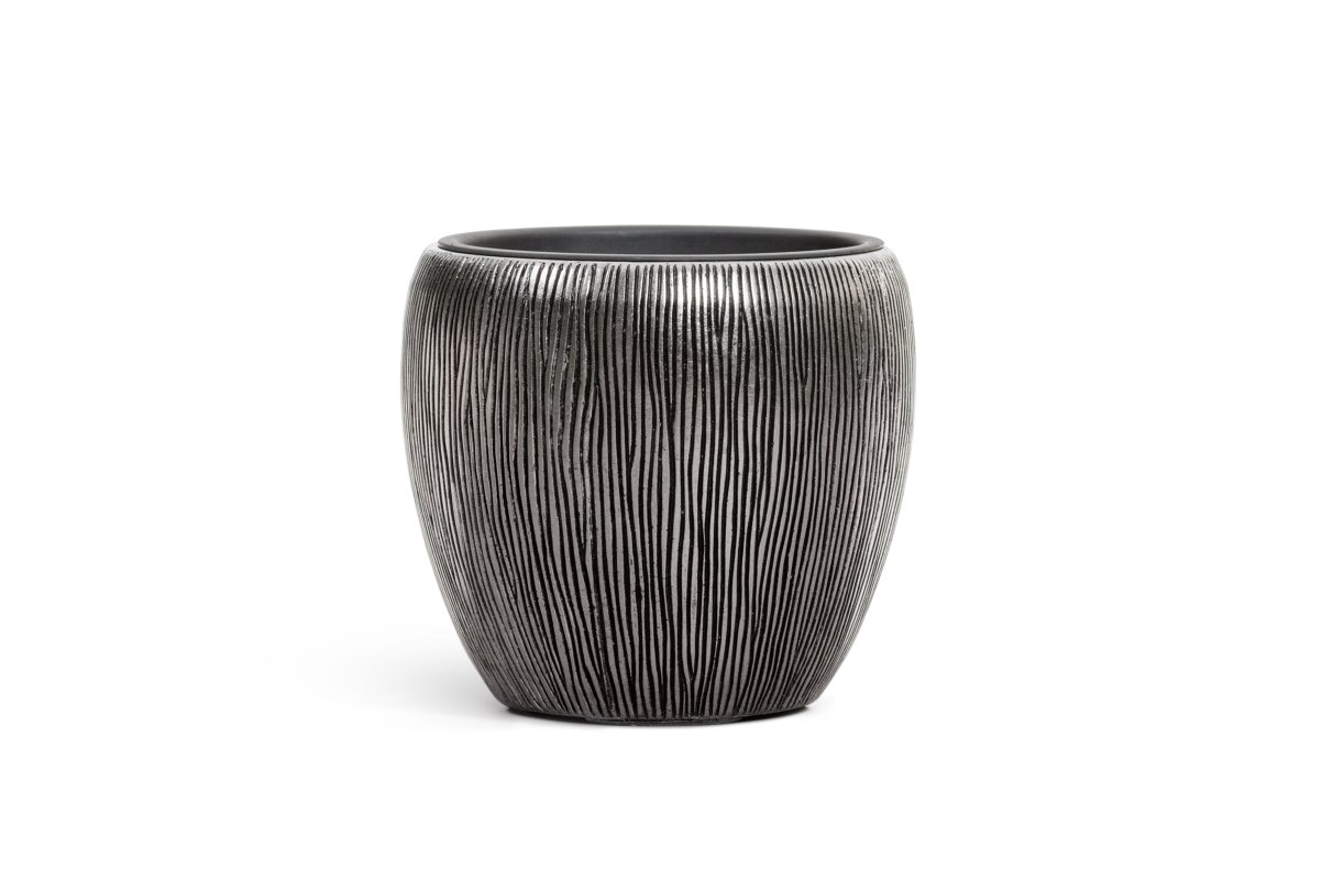 Кашпо Treez Effectory Wow конус чаша стальное серебро от 28 до 46 см - Фото 5