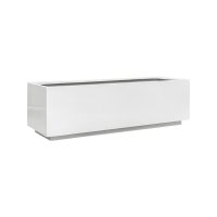 Кашпо b-straight rectangle glossy white l140 w42 h41 см