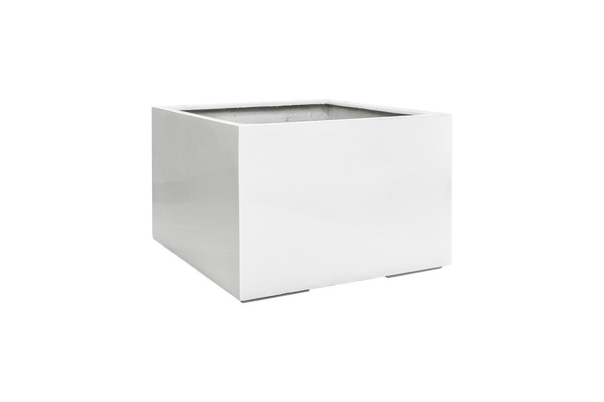 Кашпо b-straight cube glossy white l90 w90 h60 см