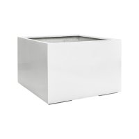 Кашпо b-straight cube glossy white l90 w90 h60 см