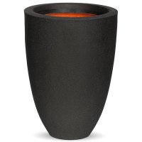 Кашпо capi urban smooth nl vase elegance low i black d26 h36 см