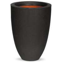 Кашпо capi urban smooth nl vase elegance low ii black d36 h47 см