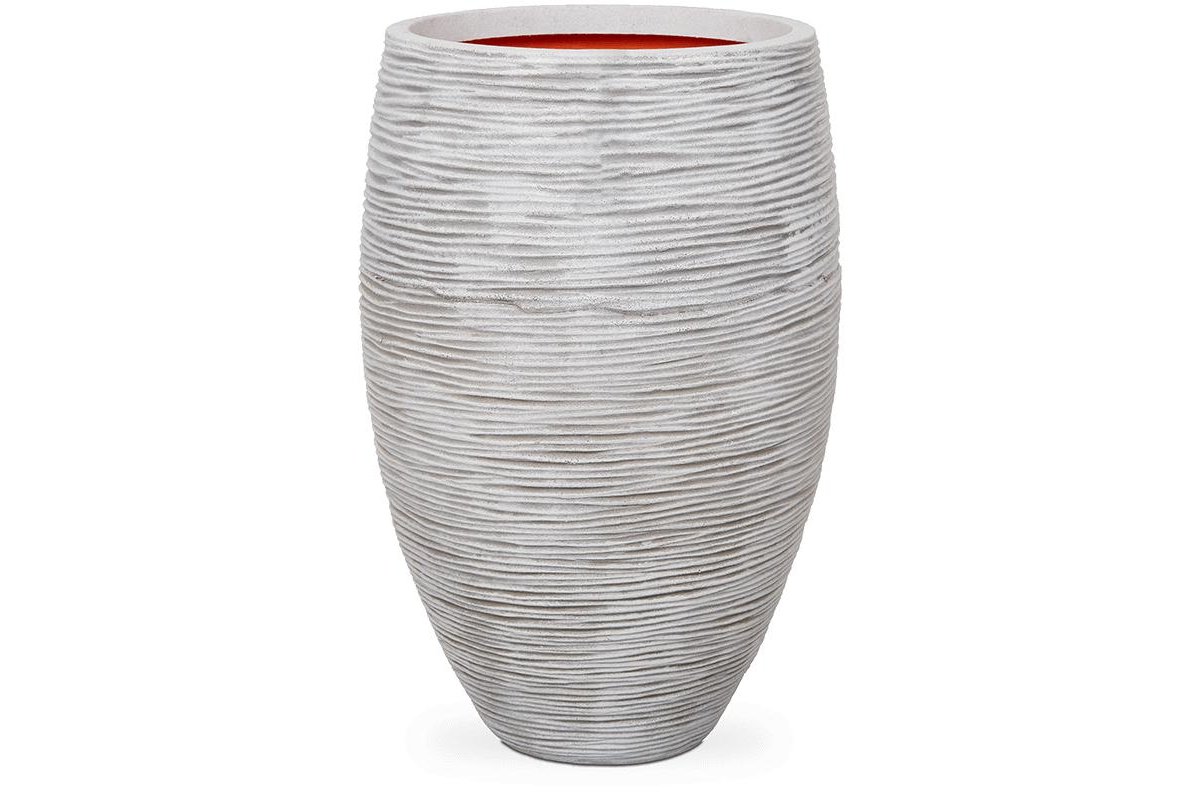 Кашпо capi nature rib nl vase vase elegant deluxe ivory d45 h72 см