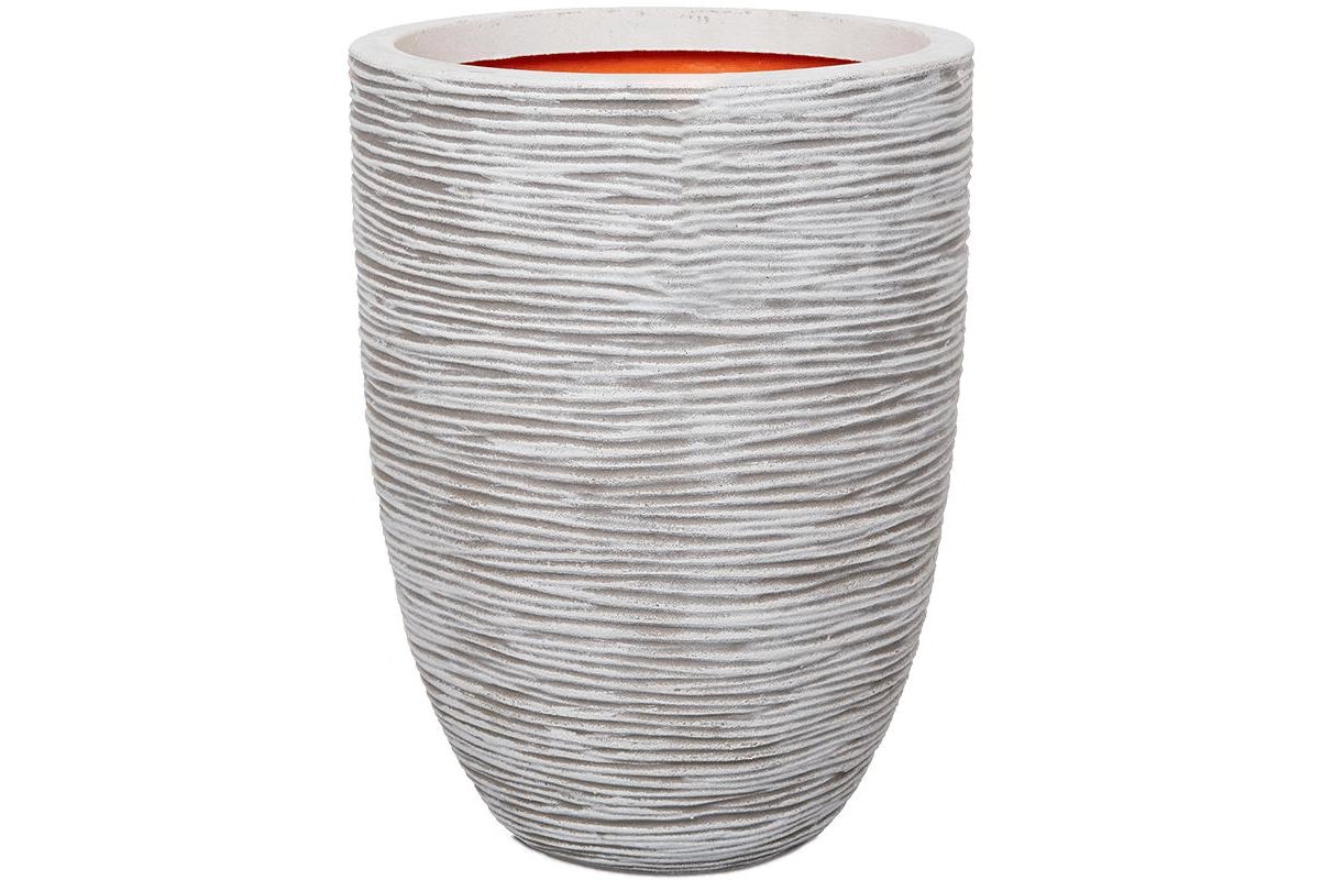 Кашпо capi nature rib nl vase vase elegant low ivory d35 h47 см