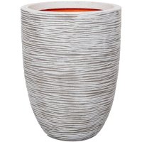 Кашпо capi nature rib nl vase vase elegant low ivory d35 h47 см