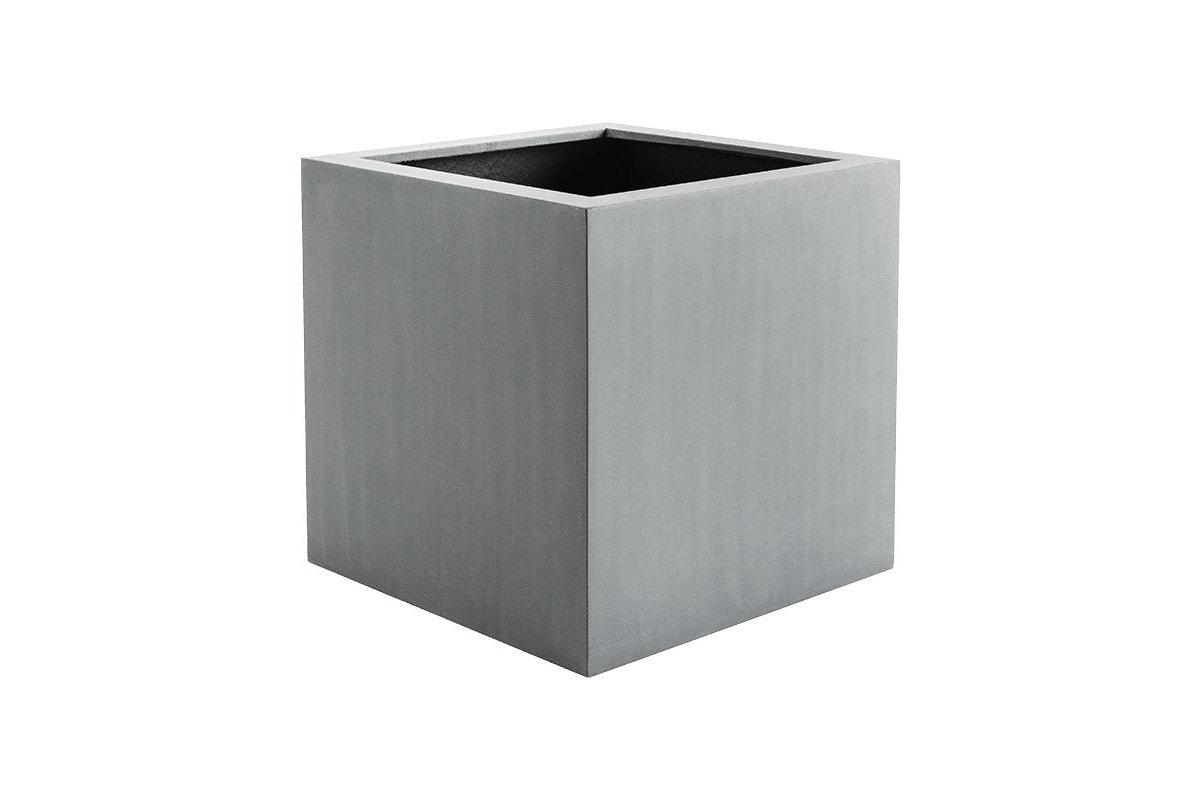Кашпо Argento cube серое l50 w50 h50 см