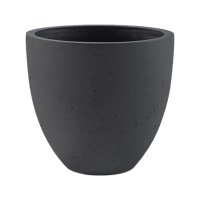 Кашпо Grigio egg pot антрацит бетон d50 h45 см