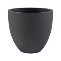 Кашпо Grigio egg pot антрацит бетон d60 h54 см