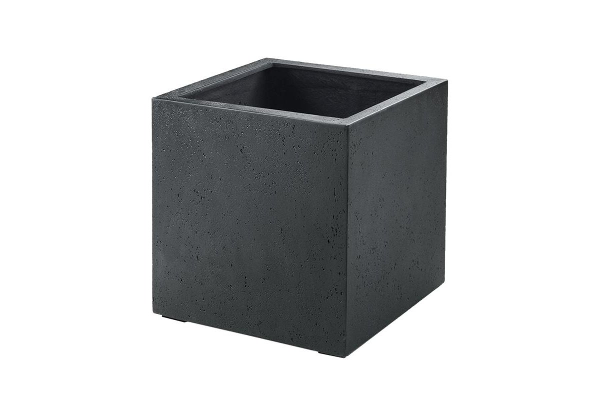 Кашпо Grigio cube антрацит бетон l80 w80 h80 см
