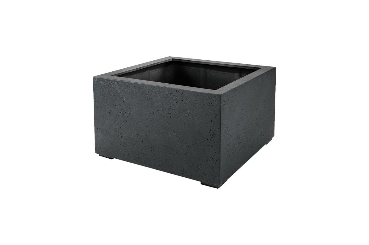 Кашпо Grigio low cube антрацит бетон l80 w80 h60 см