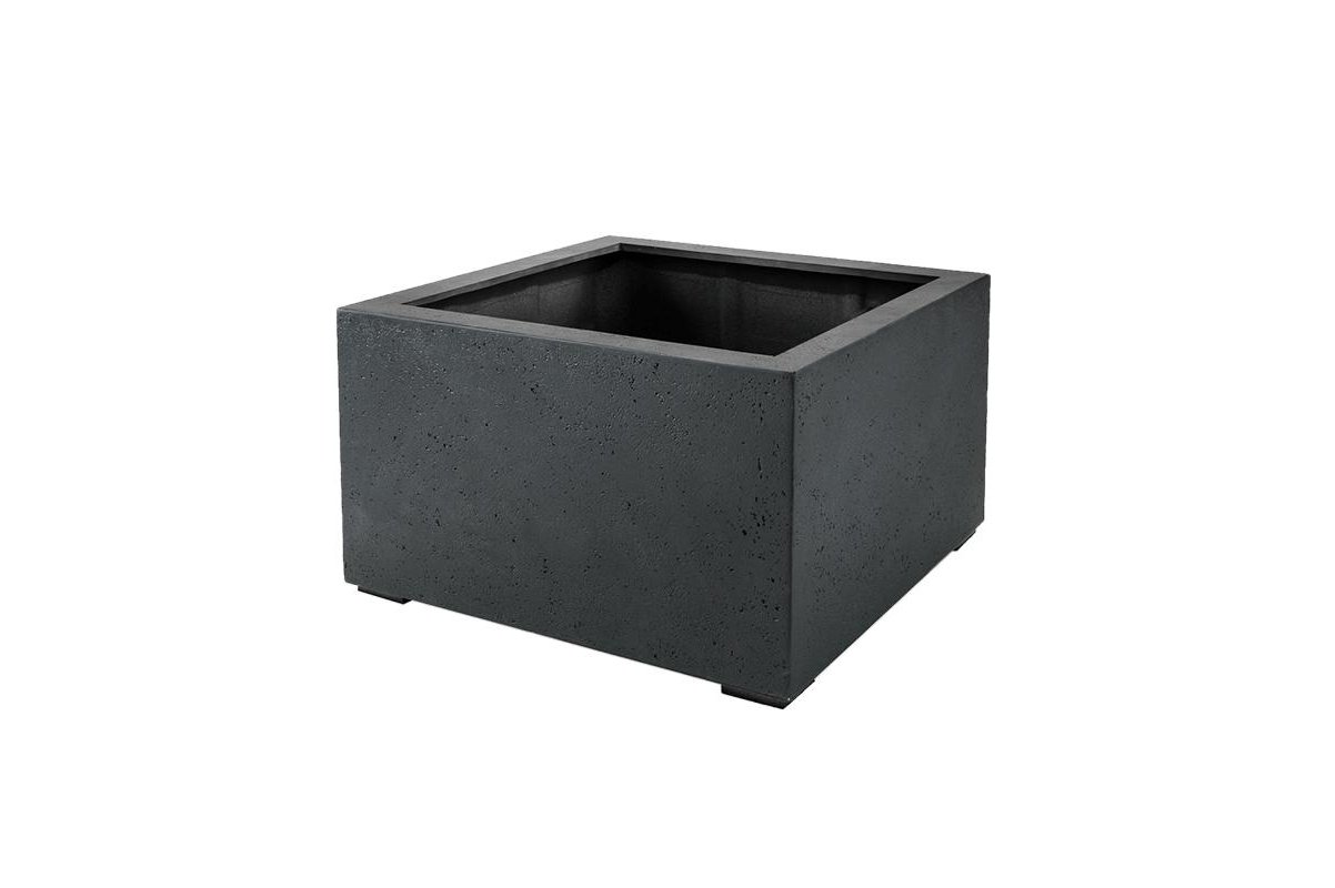 Кашпо Grigio low cube антрацит бетон l100 w100 h60 см