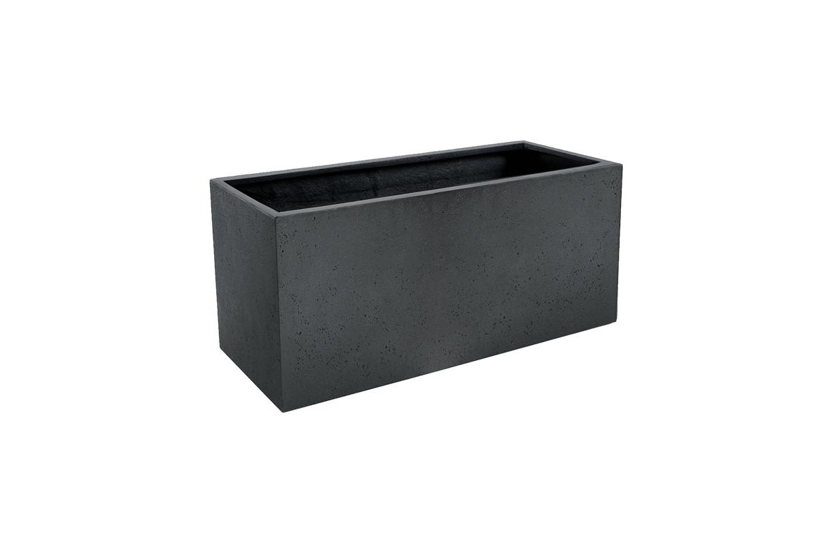 Кашпо Grigio box антрацит бетон l60 w20 h20 см