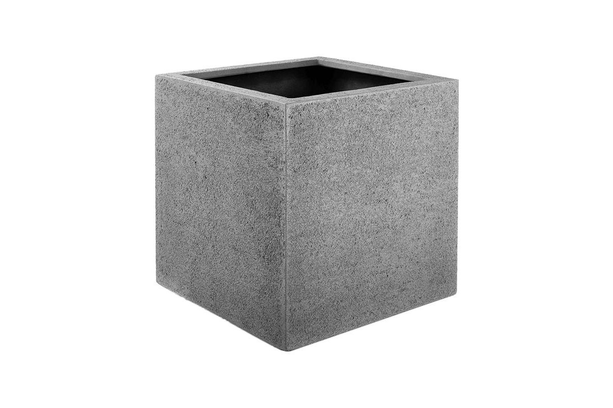 Кашпо Struttura cube светло-серое l40 w40 h40 см