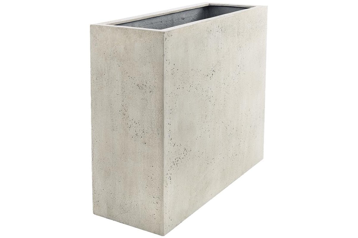 Кашпо Grigio high box low белый бетон l80 w30 h68 см