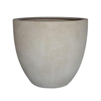 Кашпо Grigio egg pot белый бетон d50 h45 см