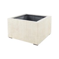 Кашпо Grigio low cube белый бетон l80 w80 h60 см