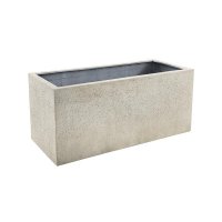Кашпо Grigio box белый бетон l150 w50 h50 см