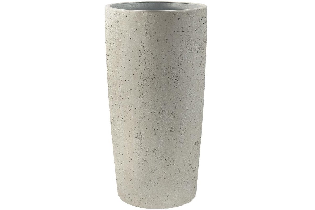 Кашпо Grigio vase tall белый бетон d36 h68 см