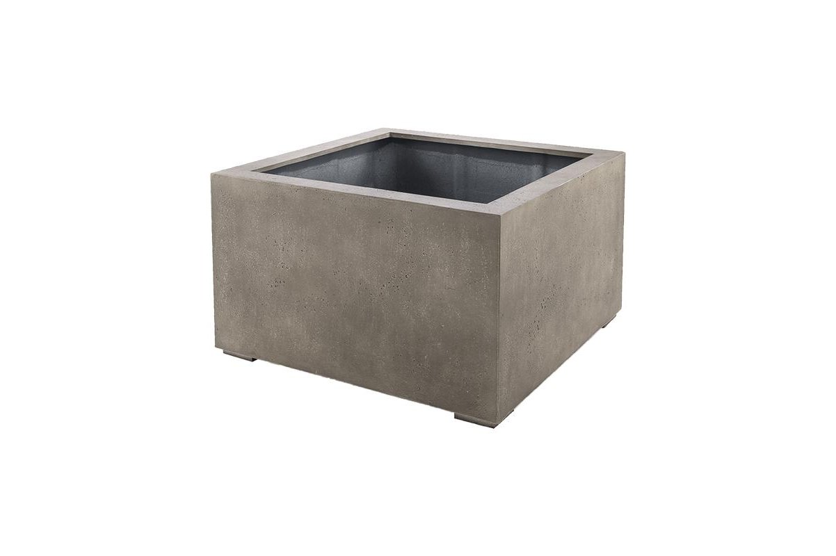Кашпо Grigio low cube бетон l60 w60 h40 см