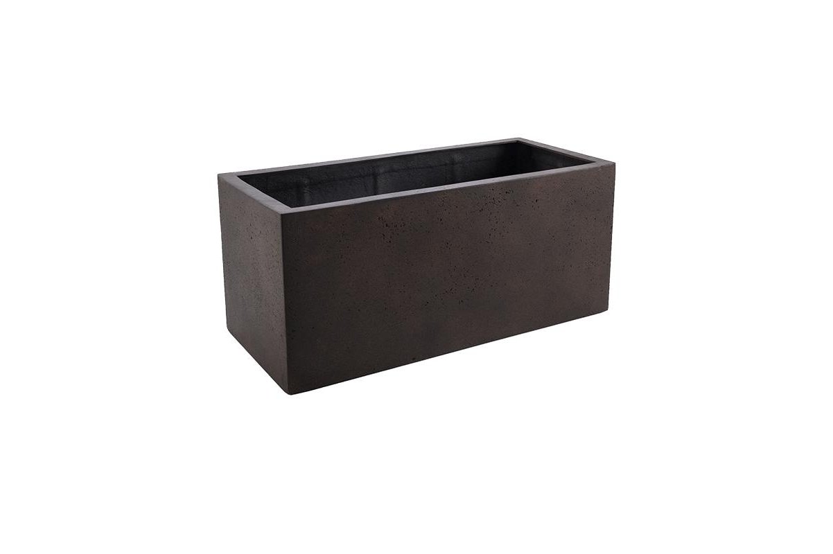 Кашпо grigio box бетон с ржавчиной l60 w20 h20 см