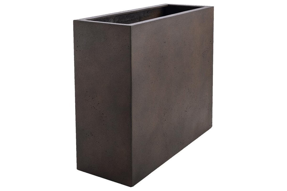 Кашпо Grigio high box low бетон с ржавчиной l80 w30 h68 см