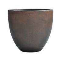 Кашпо Grigio egg pot бетон с ржавчиной d40 h36 см