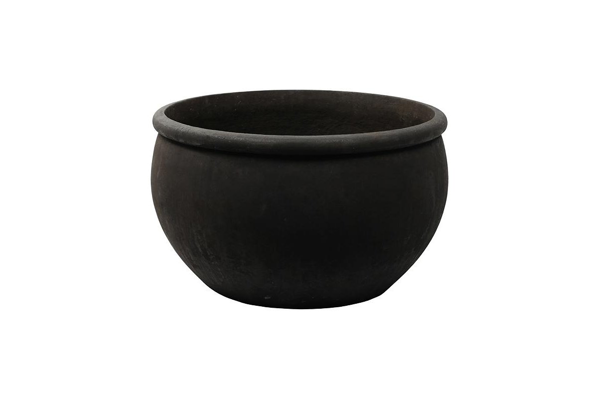 Кашпо empire (grc) bowl black d73 h43 см