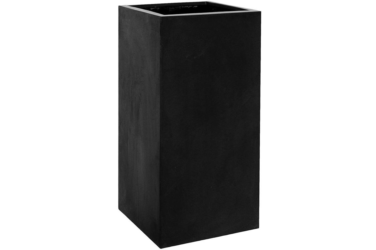 Кашпо fiberstone bouvy black xl l50 w50 h100 см