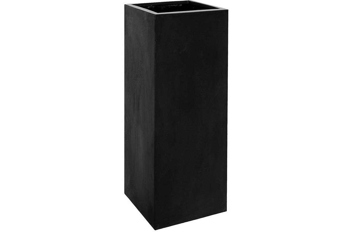 Кашпо fiberstone bouvy black xxl l50 w50 h120 см