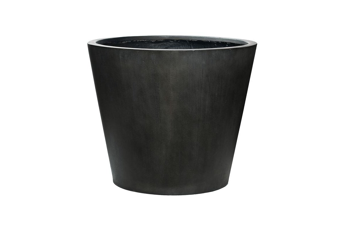 Кашпо fiberstone bucket l antique grey d58 h50 см