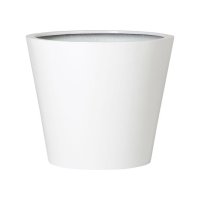 Кашпо fiberstone glossy white bucket xs d40 h35 см
