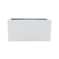 Кашпо fiberstone glossy white jort s l80 w30 h40 см
