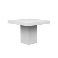 Стол fiberstone glossy white table s l100 w100 h77 см