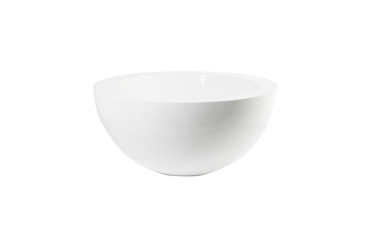 Кашпо fiberstone glossy white vic bowl s d39 h18 см