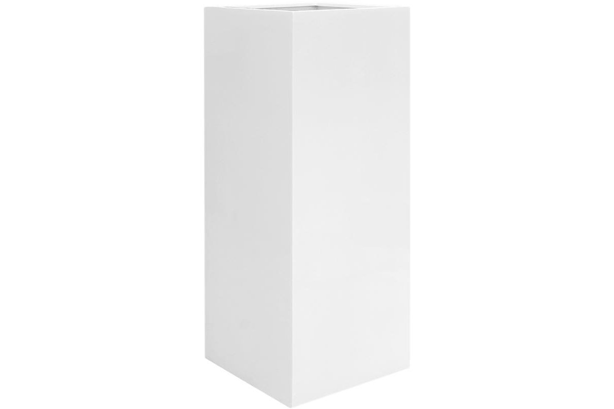 Кашпо fiberstone glossy white bouvy xxl l50 w50 h120 см