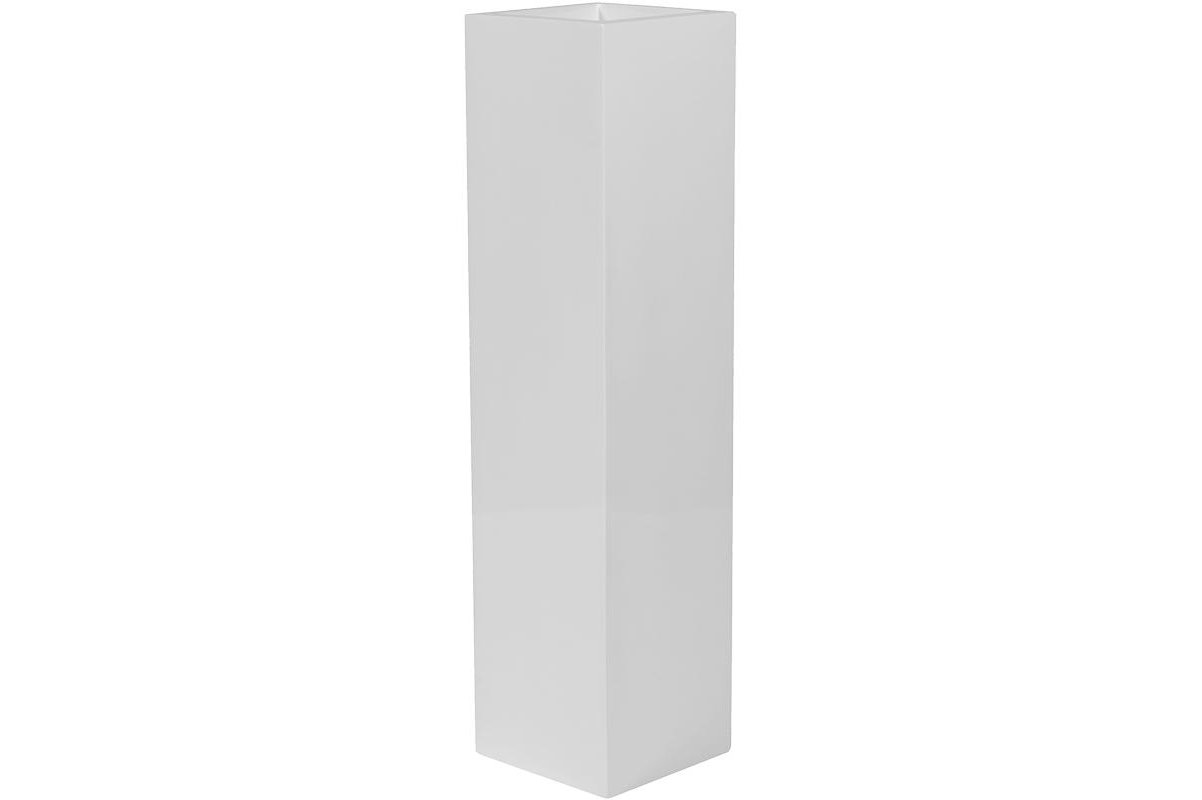 Кашпо fiberstone glossy white yenn s l25 w25 h100 см
