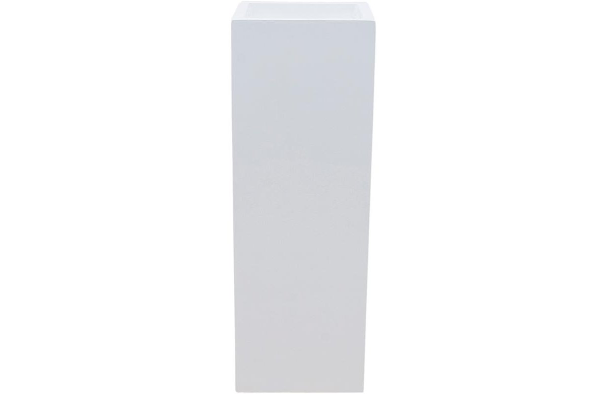 Кашпо fiberstone glossy white yang l35 w35 h100 см