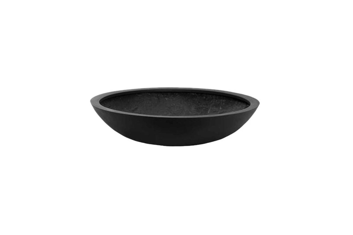 Кашпо fiberstone jumbo bowl black s d70 h17 см