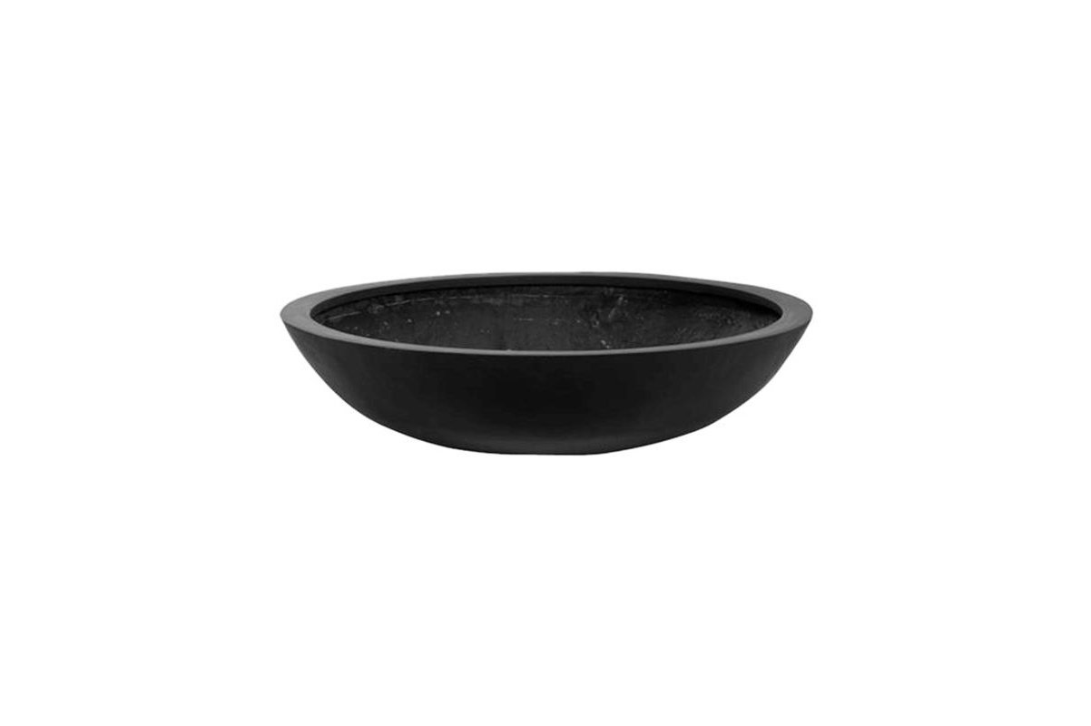 Кашпо fiberstone jumbo bowl black m d85 h22 см