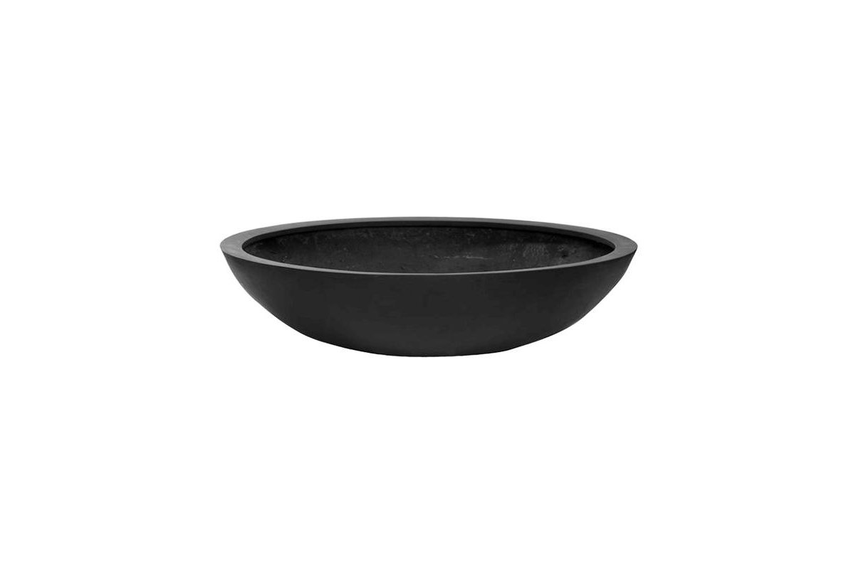 Кашпо fiberstone jumbo bowl black l d110 h27 см