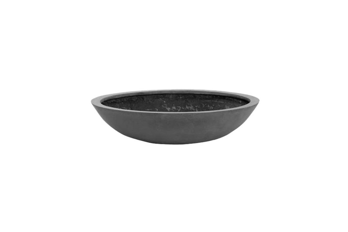 Кашпо fiberstone jumbo bowl grey s d70 h17 см