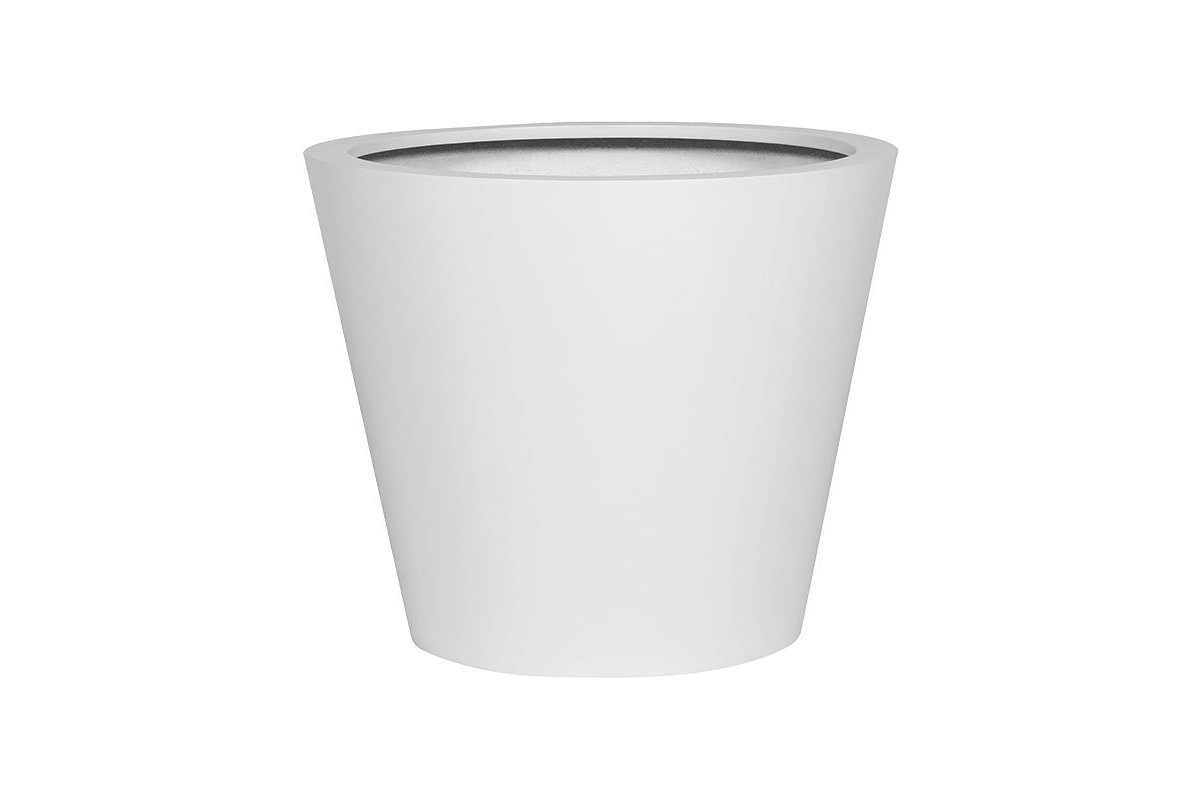 Кашпо fiberstone matt white bucket m d58 h50 см