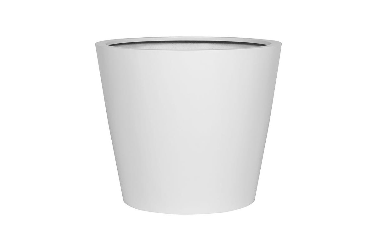 Кашпо fiberstone matt white bucket l d68 h60 см