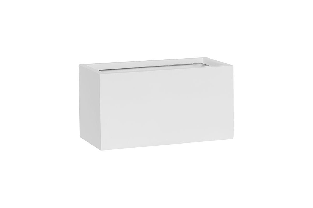 Кашпо fiberstone mini matt white jort xs l30 w15 h15 см