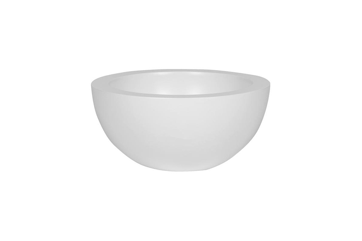 Кашпо fiberstone matt white vic bowl s d39 h19 см