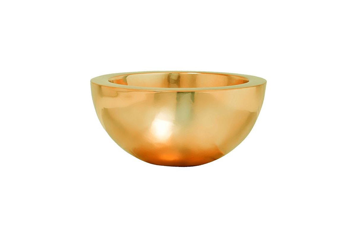 Кашпо fiberstone platinum gold vic bowl s d39 h18 см